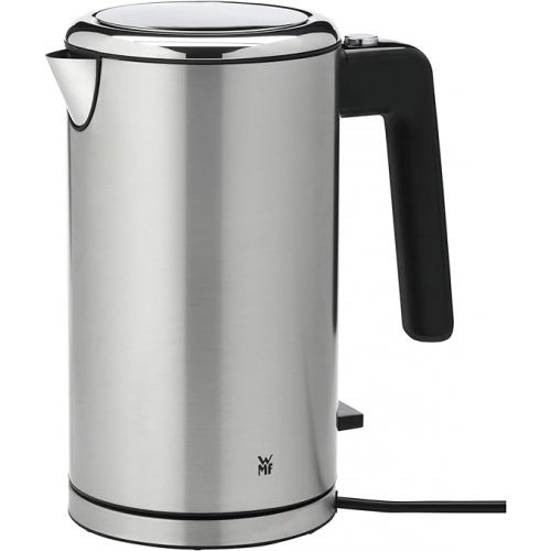  WMF Lono Double Walled Kettle, 2400 Watt, 1.3 litres, Safety Touch, Internal Water Level Indicator, Limescale Filter, Cromargan Matte/Silver