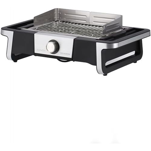  Severin Senoa Boost PG 8113 Grill with 500 °C BoostZone and SafeTouch Housing, 3000 Watt, Black