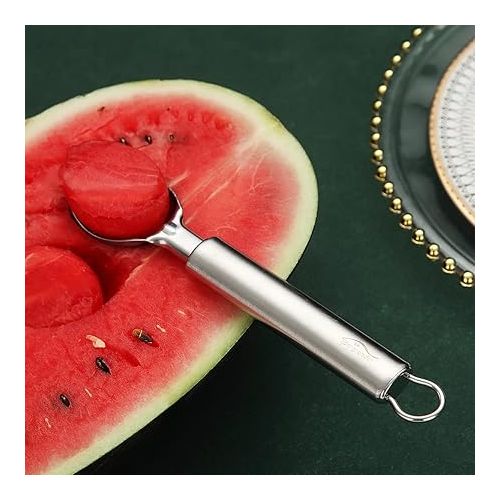  Berglander Ice Cream Scoop, Stainless Steel Biscuit Scooper, Melon Baller, Scooper Cones, Special Tools and Gadgets, Ice Cream Spoon, Food Scoop, Dishwasher Safe