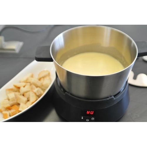  Caso 2280 Induction FonDue for 8 People, 60 to 240 Degrees Celsius, Temperature Setting, Even Heating thanks to High-Quality Fondue Pot