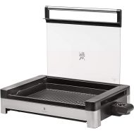 Wmf Lono Electric Table Grill, with Glass Lid, Coated Grill Plate, 2200 Watt, Matt, Stainless Steel