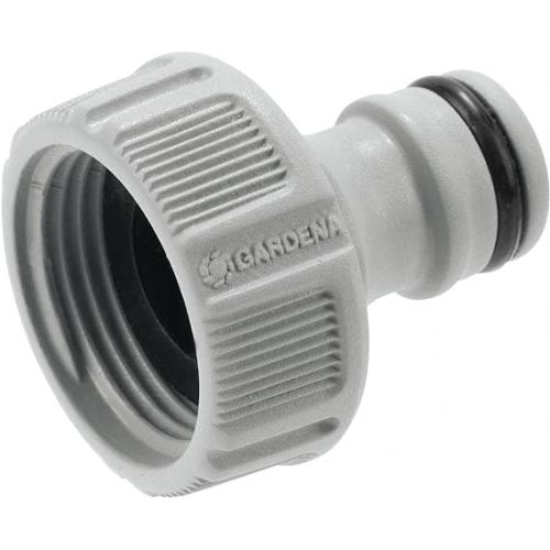  Gardena 18221-20 Tap Connector, 26.5 mm (G 3/4 Inch), Adapter for Connecting a Water Hose, Anti-Splash Technology, Frost-Proof, Original Gardena System, Loose Packaging