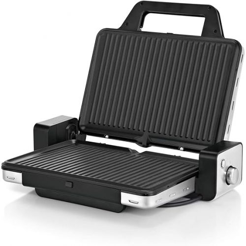  WMF Lono Contact Grill 2-in-1, Table Grill, Grill Plates, Dishwasher Safe, 2100 W
