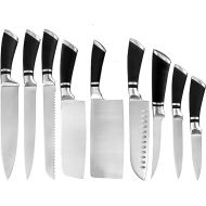 FULLHI Knife 9 Piece German Knife Set, Multicolor High Quality German Stainless Steel Kitchen Knife Set, Multipurpose Kitchen Knife