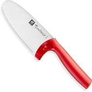 ZWILLING Twinny Children's Chef's Knife, 10 cm, with Finger Guard, Stainless Steel, Rounded Blade Shape, Child-friendly Design, Plastic Handle, Red