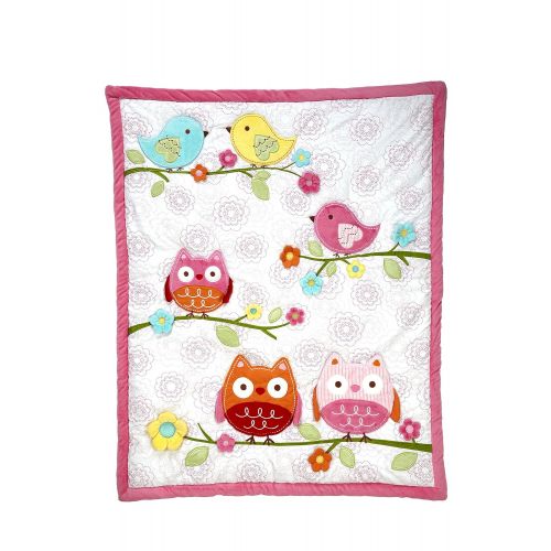  NoJo Nojo Love Birds 4 Piece Comforter Set with Diaper Stacker