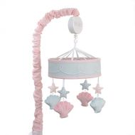 [아마존베스트]NoJo Sugar Reef Mermaid Nursery Crib Musical Mobile with Sea Shells & Stars, Aqua, Pink