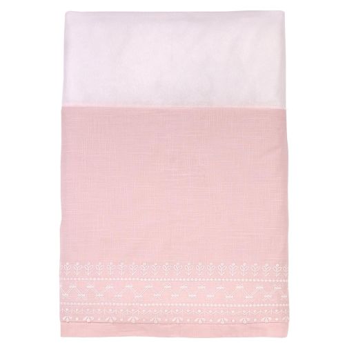  NoJo Chantilly 4 Piece Nursery Crib Bedding Set, Pink, White