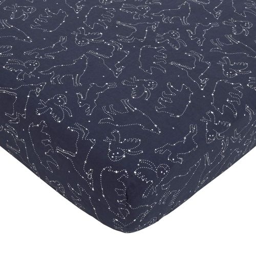  NoJo Aztec Forest 4 Piece Nursery Crib Bedding Set - Appliqued Comforter, 100% Cotton Crib Sheet, Dust Ruffle, and Nursery Organizer, Navy, Tan, Ivory, Mint