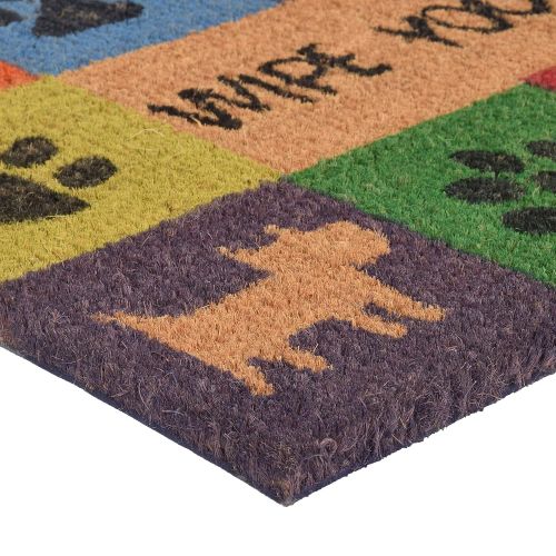  NoTrax Floor Matting No Trax Designs C12S1830WP Wipe Your Paws Vinyl-Backed Door Mat, 18 x 30