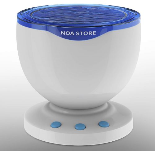  [아마존베스트]Noa Calming Autism Sensory LED Light Projector Toy Relax Blue Night Music Projection