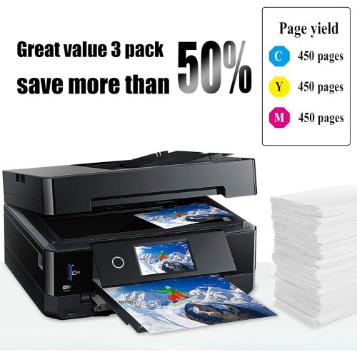  NoahArk 3 Packs 200XL Remanufactured Ink Cartridge Replacement for Epson 200 XL T200XL use for Expression Home XP-200 XP-300 XP-310 XP-400 XP-410 Workforce WF-2520 WF-2530 WF-2540