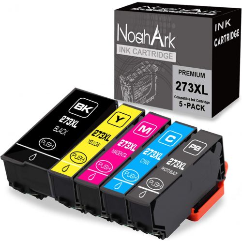  NoahArk 5 Packs 273XL Remanufacture Ink Cartridge Replacement for Epson 273XL 273 XL T273XL for Expression Premium XP-520 XP-800 XP-600 XP-610 XP-620 XP-820 XP-810 Printer (1BK/1PB
