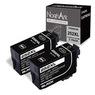 NoahArk 2 Packs 252XL Remanufactured Ink Cartridge Replacement for Epson T252XL 252 XL for Workforce WF-3630 WF-3640 WF-7610 WF-7620 WF-7110 WF-3620 WF-7210 WF-7710 WF-7720 Printer