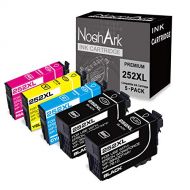 NoahArk 5 Packs 252XL Remanufactured Ink Cartridge Replacement for Epson T252XL 252 XL for Workforce WF-3630 WF-3640 WF-7610 WF-7620 WF-7110 WF-3620 WF-7210 WF-7710 WF-7720 (2BK/1C