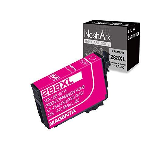  NoahArk 1 Packs 288XL Remanufacture Ink Cartridges Replacement for Epson 288 XL 288XL T288XL for Expression Home XP-430 XP-440 XP-330 XP-340 XP-434 XP-446 Printer (1 Magenta)