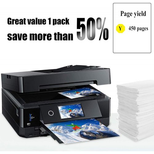  NoahArk 1 Packs 200XL Remanufactured Ink Cartridge Replacement for Epson 200 XL 200XL T200XL use for Expression Home XP-200 XP-300 XP-310 XP-400 XP-410 Workforce WF-2520 WF-2530 WF