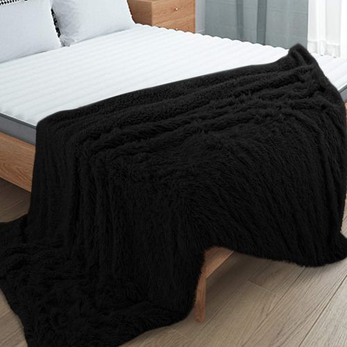  [아마존베스트]Noahas Shaggy Longfur Throw Blanket with Sherpa Warm Underside, Super Soft Cozy Large Plush Fuzzy Faux Fur Blanket, Lightweight and Washable Kids Girls Room Decorative Blanket, 50x