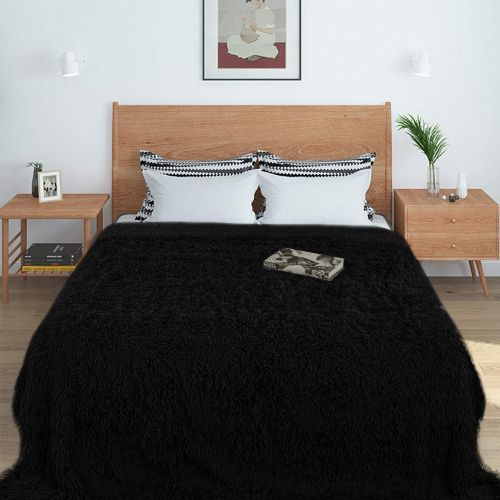  [아마존베스트]Noahas Shaggy Longfur Throw Blanket with Sherpa Warm Underside, Super Soft Cozy Large Plush Fuzzy Faux Fur Blanket, Lightweight and Washable Kids Girls Room Decorative Blanket, 50x