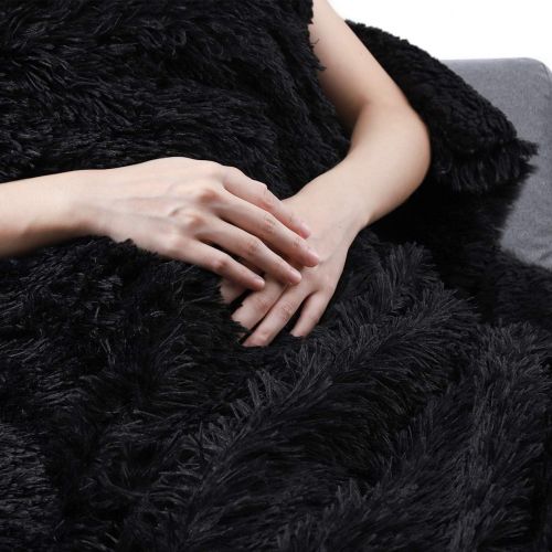  [아마존베스트]Noahas Shaggy Longfur Throw Blanket with Sherpa Warm Underside, Super Soft Cozy Large Plush Fuzzy Faux Fur Blanket, Lightweight and Washable Kids Girls Room Decorative Blanket, 50x