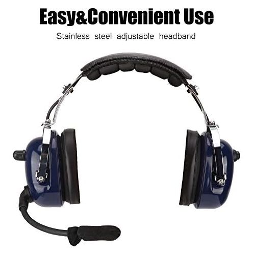  [아마존베스트]-Service-Informationen nobrands Universal Aviation Headset, Dual Plug Pilot Headphone, with 3.5 mm Interface Noise Reduction Headset for Pilots