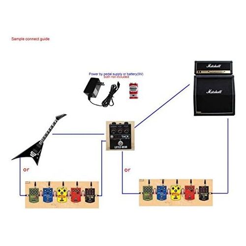  Nobsound Little Bear 3 Rat Tack Guitar Bass Distortion Effector Effect Stomp Box Fuzz Pedal LED