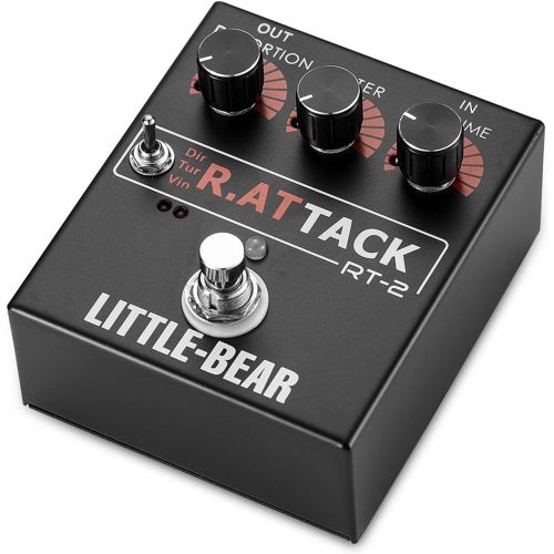  Nobsound Little Bear 3 Rat Tack Guitar Bass Distortion Effector Effect Stomp Box Fuzz Pedal LED