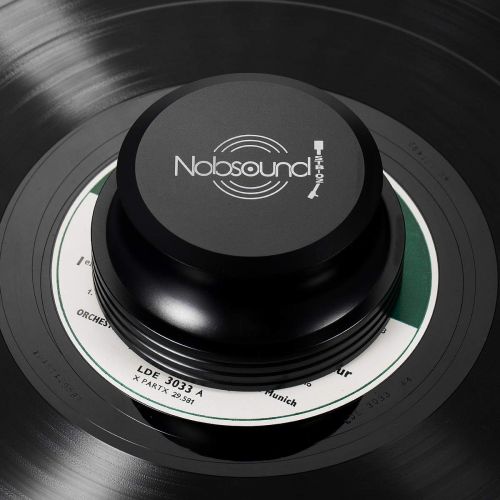  Nobsound LP Vinyl Turntable Disc Stabilizer Record Weight Clamp Vibration Reducer Aluminum Audiophile Grade HiFi for Record Player (Pro Version)