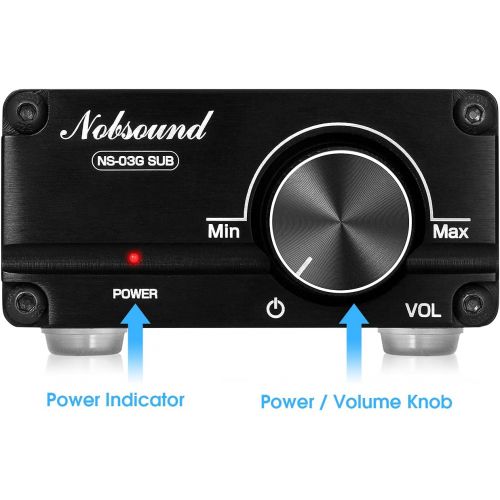  [아마존베스트]Nobsound NS-03G Subwoofer Amplifier 100W Mini Sub Power Amp (Black)