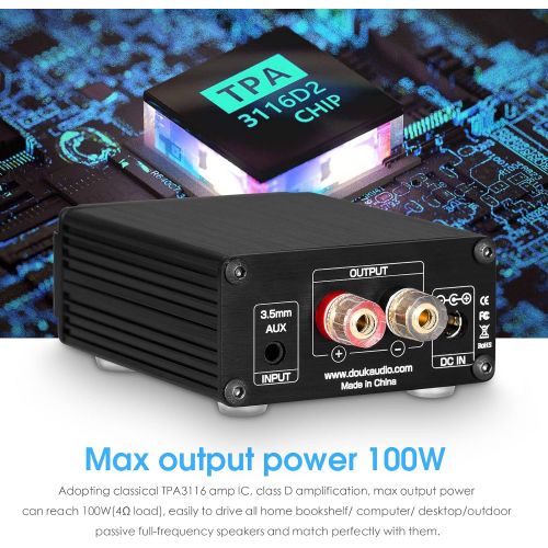  [아마존베스트]Nobsound 100W Full Frequency Mono Channel Digital Power Amplifier Audio Mini Amp (Black)