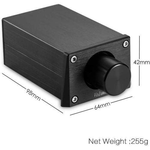  [아마존베스트]Nobsound High Precision Passive Preamp Volume Controller VOL Control HiFi Preamplifier ALPS (RCA&HiFi Version, Black)