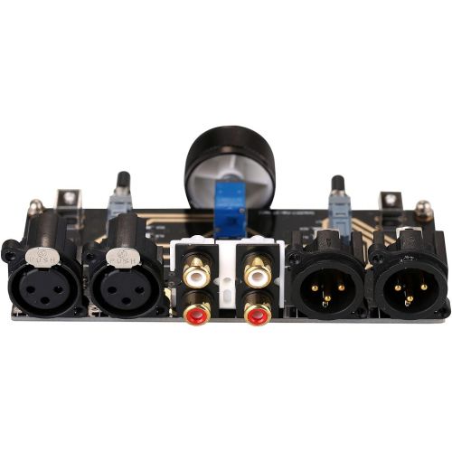  Nobsound Little Bear MC2 Mini Fully-Balanced/Single-Ended Passive Preamp; Hi-Fi Pre-Amplifier; XLR/RCA Volume Controller for Active Monitor Speakers (Black)