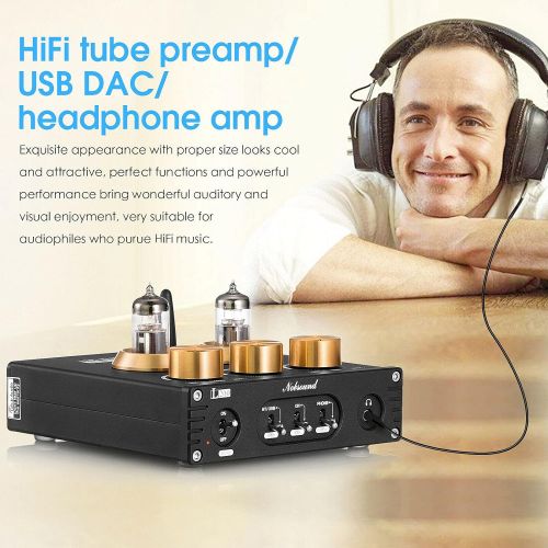  Nobsound Mini Bluetooth Vacuum Tube Preamp USB DAC Headphone Amplifier Receiver APTX-HD