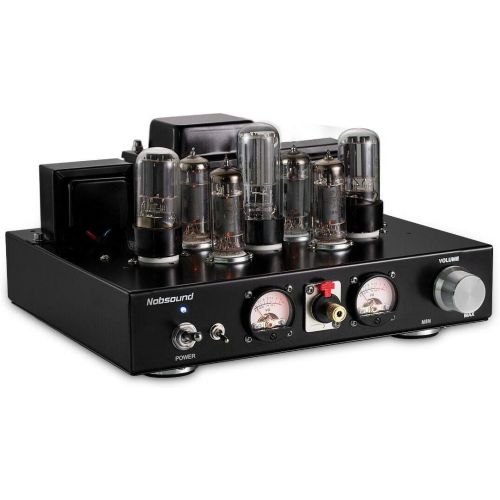  Nobsound 6P1 6.8W 2 Vacuum Tube Power Amplifier; Stereo Class A Single-Ended Audio Amp Headphone Amplifier Handcrafted (with Headphone Amp Function)