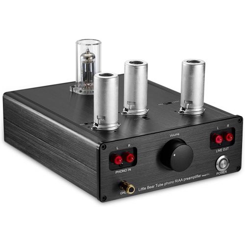  Nobsound Little Bear T11 6N212AX7 Vacuum&Valve Tube Phono Turntable Preamplifier; MM RIAA LP Vinyl Record Player Preamp; Stereo HiFi Audio Pre-Amplifier