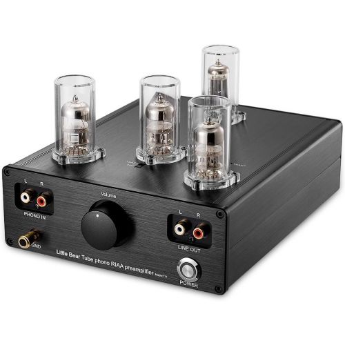  Nobsound Little Bear T11 6N212AX7 Vacuum&Valve Tube Phono Turntable Preamplifier; MM RIAA LP Vinyl Record Player Preamp; Stereo HiFi Audio Pre-Amplifier