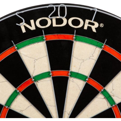  Nodor Supawire 2 Regulation-Size Bristle Dartboard with Moveable Number Ring and Hanging Kit