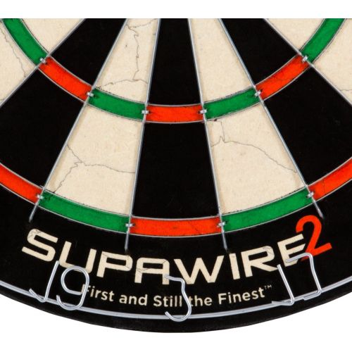  Nodor Supawire 2 Regulation-Size Staple-Free Bristle Dartboard with Moveable Number Ring and Hanging Kit