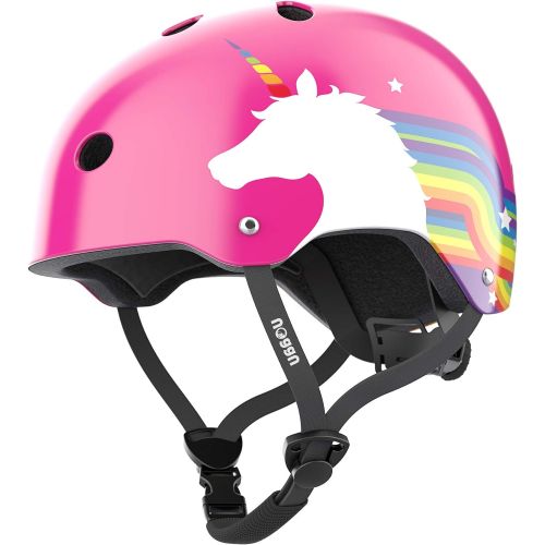  Noggn Rainbow Unicorn Bike Helmet for Baby, Kids, Adult, Youth 3 Sizes X-Small: Infant & Toddler Age 1-4 Small: Child 5-14 Medium-Large: Women & Girls 14+ Bicycle, Scooter, Skatebo