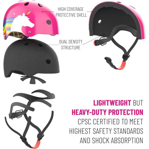  Noggn Rainbow Unicorn Bike Helmet for Baby, Kids, Adult, Youth 3 Sizes X-Small: Infant & Toddler Age 1-4 Small: Child 5-14 Medium-Large: Women & Girls 14+ Bicycle, Scooter, Skatebo