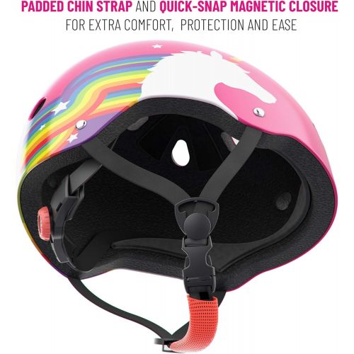  Noggn Rainbow Unicorn Bike Helmet for Baby, Kids, Adult, Youth 3 Sizes X-Small: Infant & Toddler Age 1-4 Small: Child 5-14 Medium-Large: Women & Girls 14+ Bicycle, Scooter, Skatebo