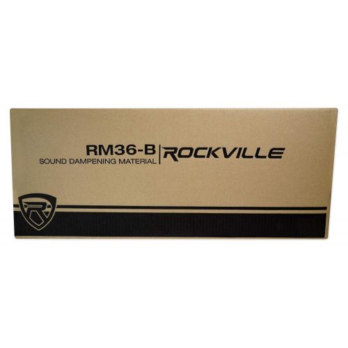  Rockville Rockmat RM36-B 36 Sq Ft Butyl Rubber Sound DampeningDeadening Car Kit