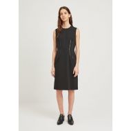 Noir by Kei Ninomiya Twill Dress with Synthetic Leather Detail