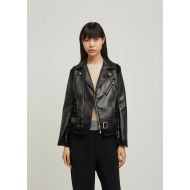 Noir by Kei Ninomiya Georgette Tape Pleat Moto Jacket