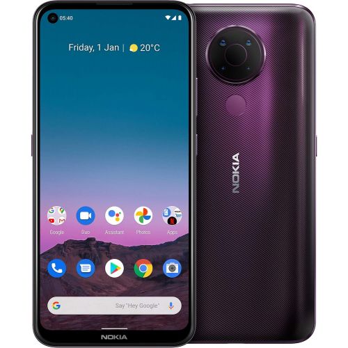  Nokia 5.4 Android 10 Unlocked Smartphone 2-Day Battery Dual SIM US Version 4/128GB 6.39-Inch Screen 48MP Quad Camera Dusk