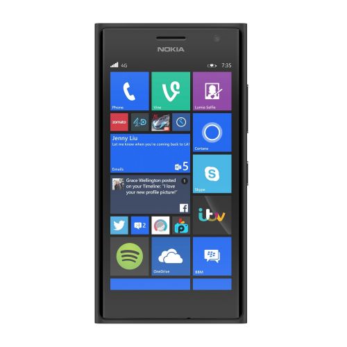  Nokia NOKIA LUMIA 735 BLACKDARK GREY 8GB 4.7 INCHES FACTORY UNLOCKED LTE 4G 3G 2G GSM CELL PHONE