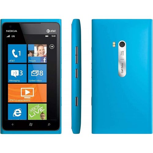  Nokia Lumia 900 AT&T GSM Unlocked 4G LTE Windows 7.5 Smartphone - Cyan Blue