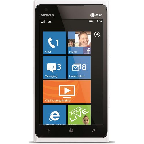  Nokia Lumia 900 AT&T GSM Unlocked 4G LTE Windows 7.5 Smartphone - Cyan Blue