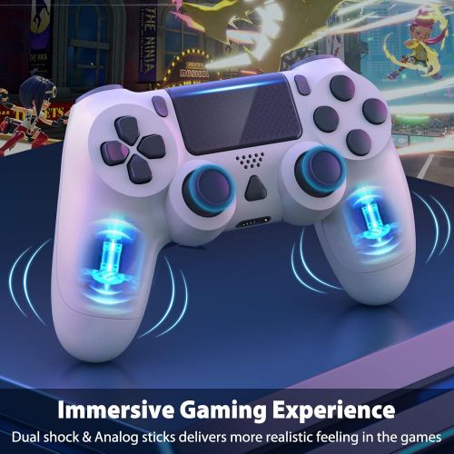  [아마존베스트]Nolansend Wireless Controller Compatible with PS4, Dual Vibration Wireless Gamepad Controller Remote Joystick Compatible with Playstation 4/Pro/Slim with Motion Motors, Audio Function and US