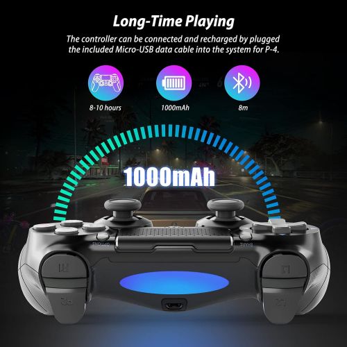  [아마존베스트]Nolansend Wireless Controller Compatible with Playstation 4, Gamepad Controller Remote Joystick Compatible with PS4/Pro/Slim Console with Motion Motors, Audio Function, Touch Pad and Dual Vi